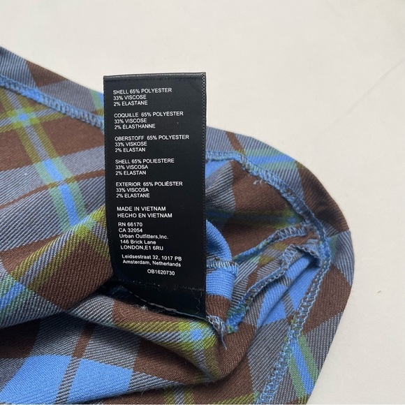 NWT URBAN OUTFITTERS plaid low rise mini skirt - Picture 7 of 7